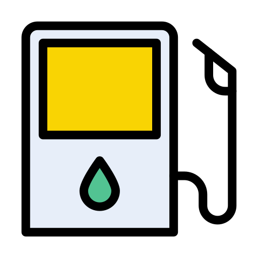 gasolinera Vector Stall Lineal Color icono