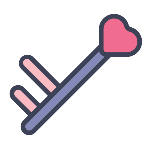 Key Generic Outline Color icon