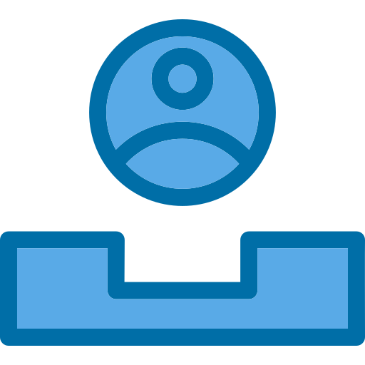 Connected user Generic Blue icon