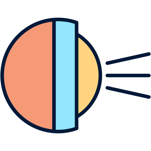 Światła samochodowe Generic Outline Color ikona