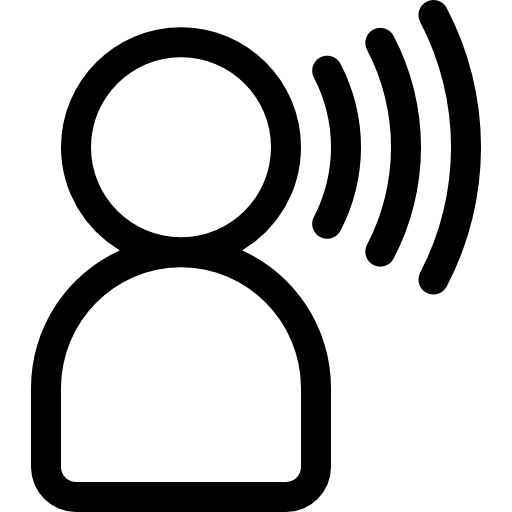 falando Basic Rounded Lineal Ícone