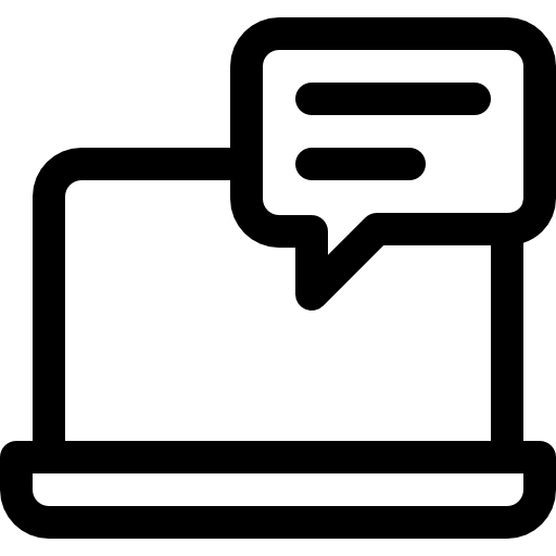 ordenador portátil Basic Rounded Lineal icono