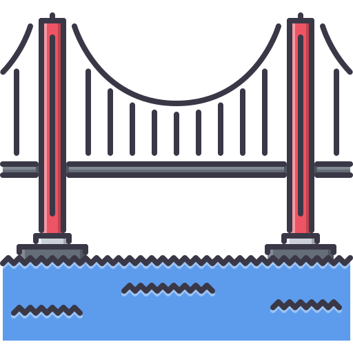 Golden gate Coloring Color icon