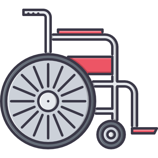 바퀴 달린 의자 Coloring Color icon