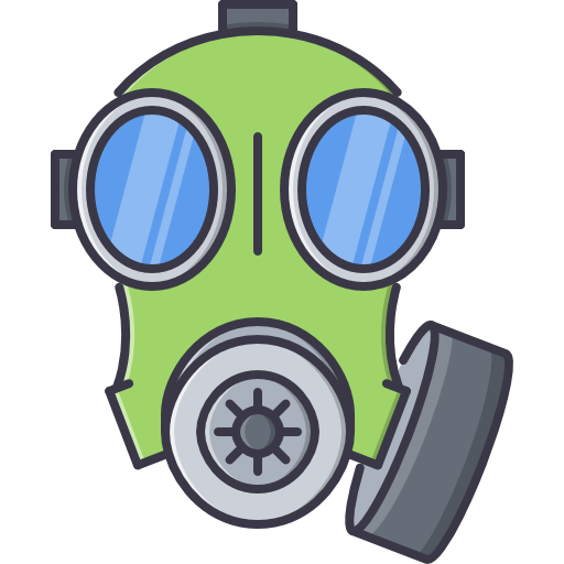 gasmasker Coloring Color icoon