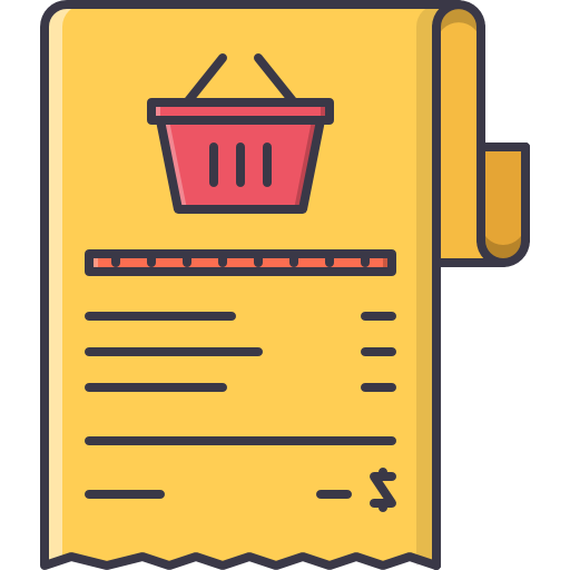 Receipt Coloring Color icon