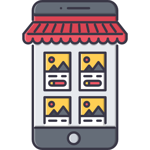 Online shopping Coloring Color icon