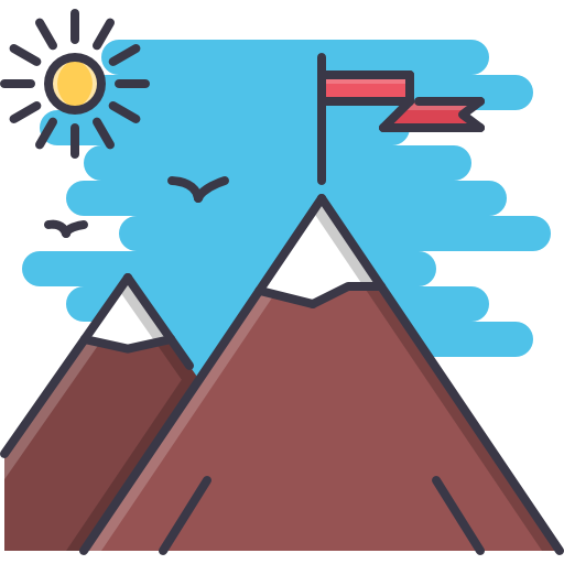 montaña Coloring Color icono