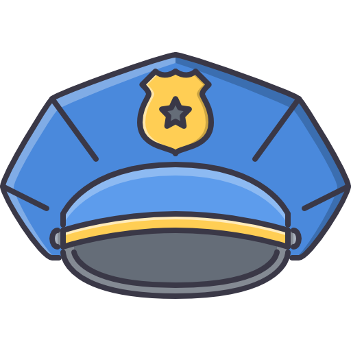 politieagent Coloring Color icoon