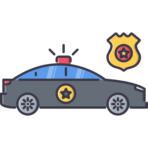 Police car Coloring Color icon