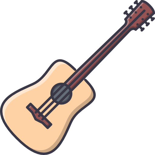 akustische gitarre Coloring Color icon