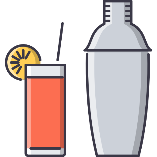 Cocktail shaker Coloring Color icon