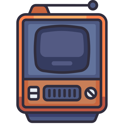 televisor antiguo Generic Outline Color icono