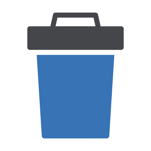 Trash can Generic Blue icon