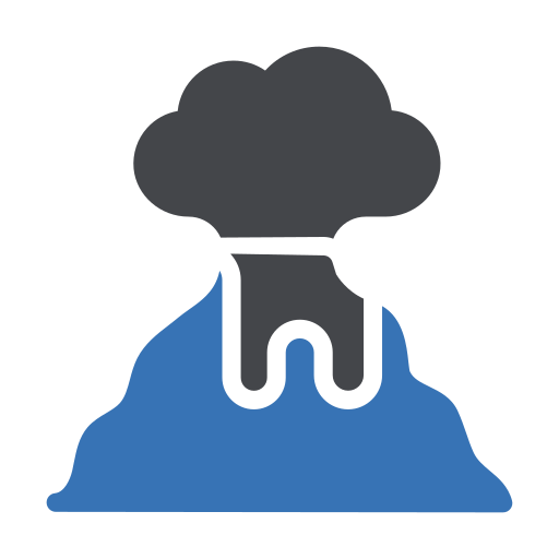 vulkaan Generic Blue icoon