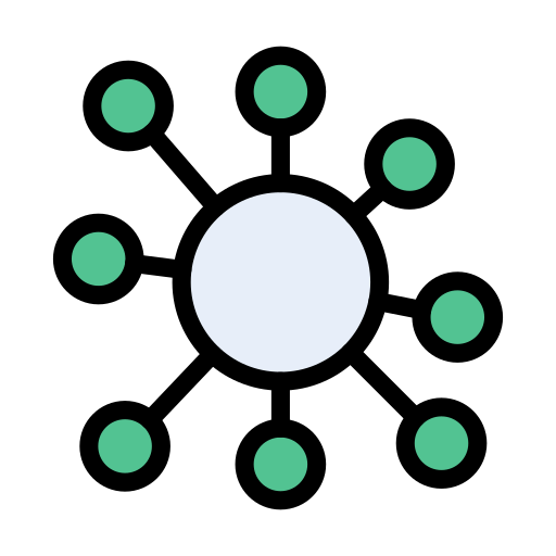 Molecule Vector Stall Lineal Color icon