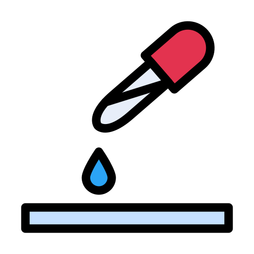 prueba de sangre Vector Stall Lineal Color icono