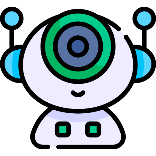 robot Kawaii Lineal color Icône
