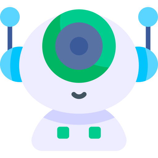 robot Kawaii Flat icona