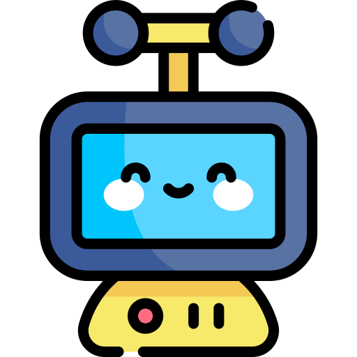 robot Kawaii Lineal color icono