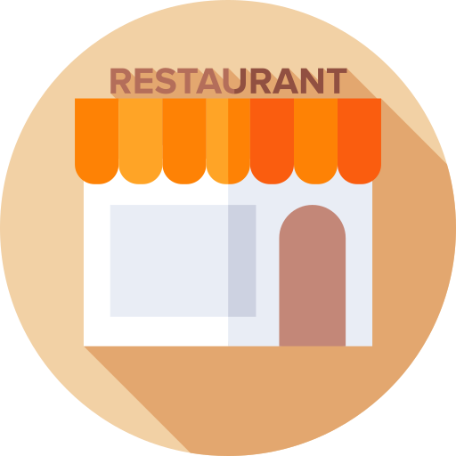 레스토랑 Flat Circular Flat icon