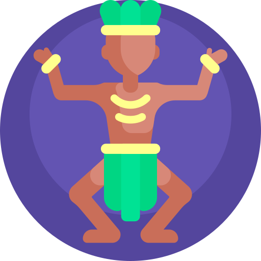 Tribal dance Detailed Flat Circular Flat icon