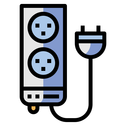 Power strip Generic Outline Color icon