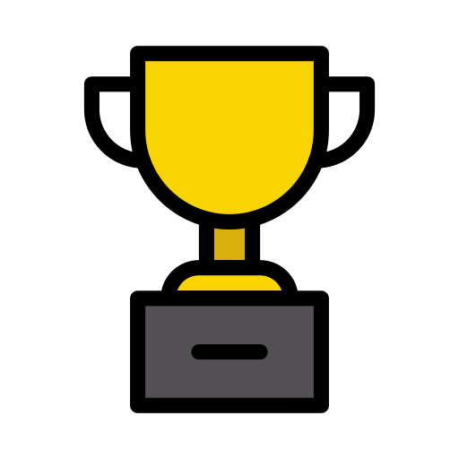 Trophy Vector Stall Lineal Color icon