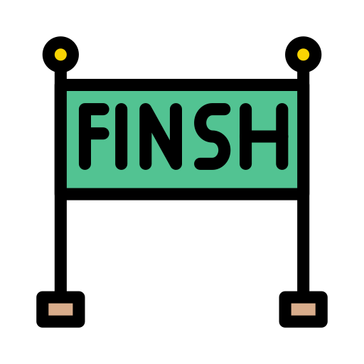 Finish line Vector Stall Lineal Color icon