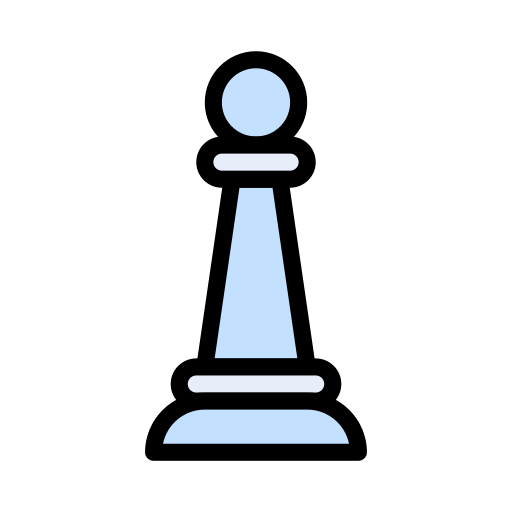 xadrez de peão Vector Stall Lineal Color Ícone