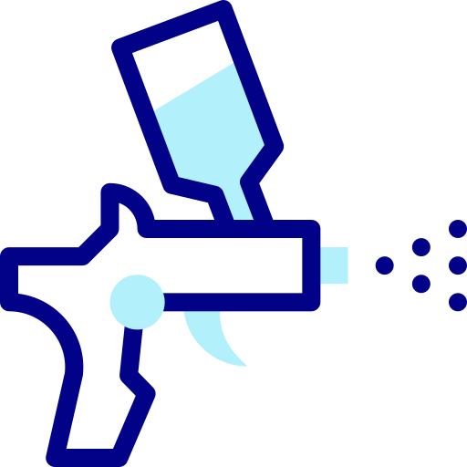 스프레이 페인트 건 Detailed Mixed Lineal color icon