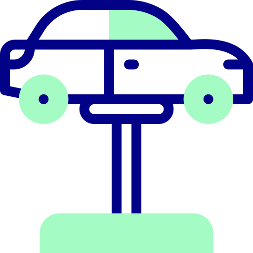 Car lift Detailed Mixed Lineal color icon