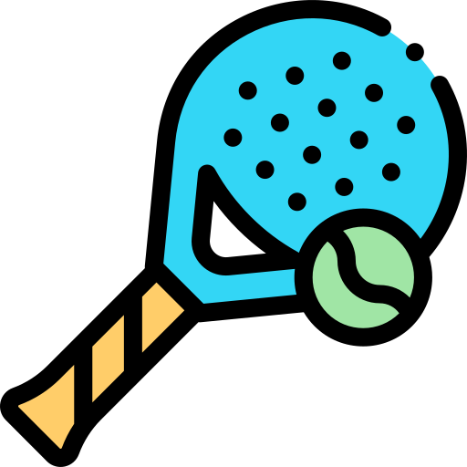パドルテニスラケット Detailed Rounded Lineal color icon