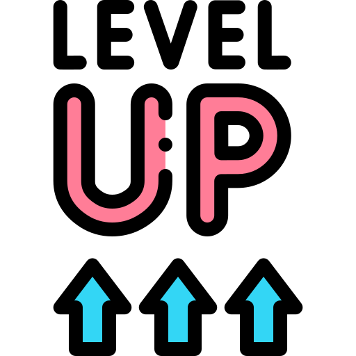 Level up Detailed Rounded Lineal color icon