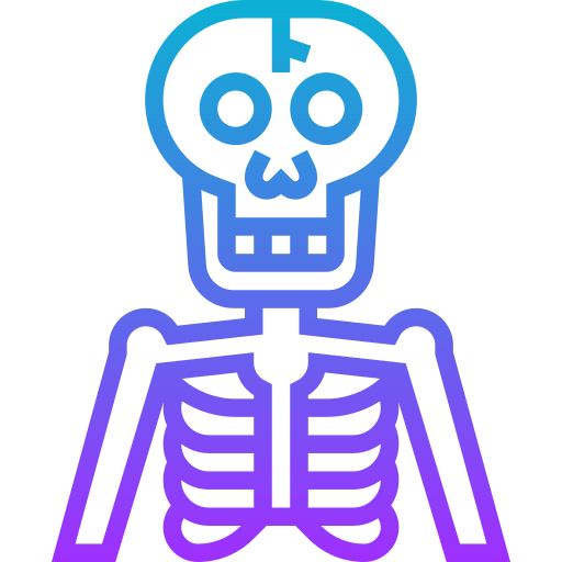esqueleto Meticulous Gradient Ícone