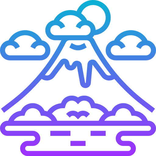 góra fudżi Meticulous Gradient ikona