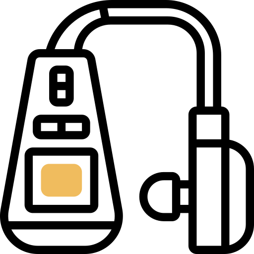hoorapparaat Meticulous Yellow shadow icoon