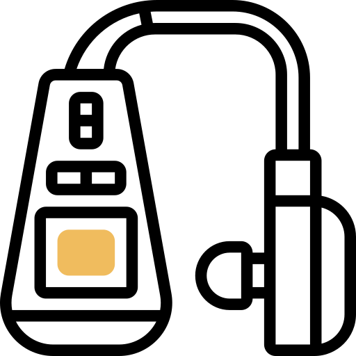 dispositif d'écoute pour malentendant Meticulous Yellow shadow Icône