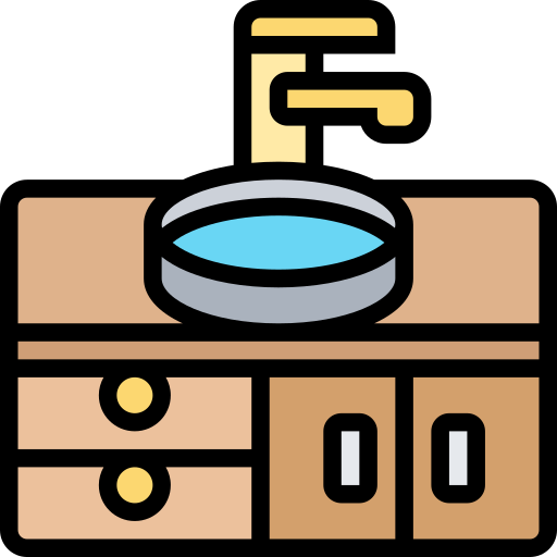 Sink Meticulous Lineal Color icon