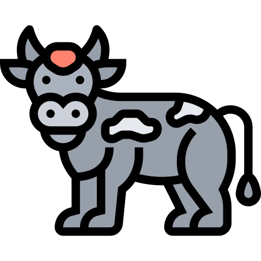 Cow Meticulous Lineal Color icon