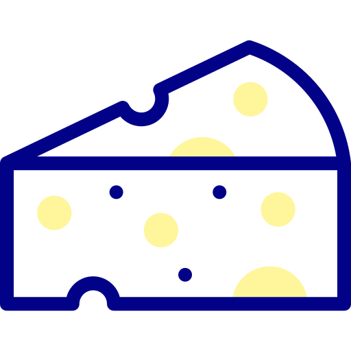 치즈 Detailed Mixed Lineal color icon