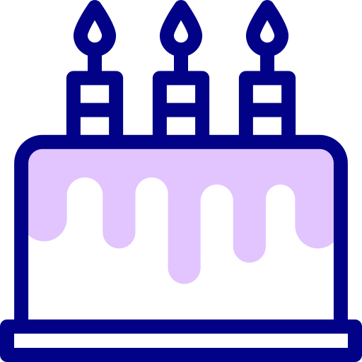 pastel de cumpleaños Detailed Mixed Lineal color icono