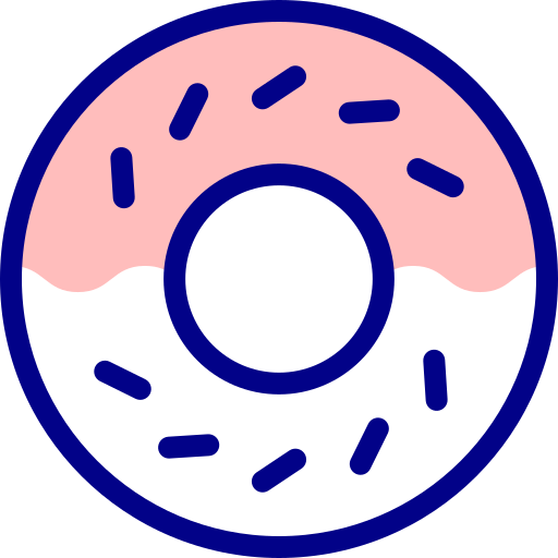 도넛 Detailed Mixed Lineal color icon