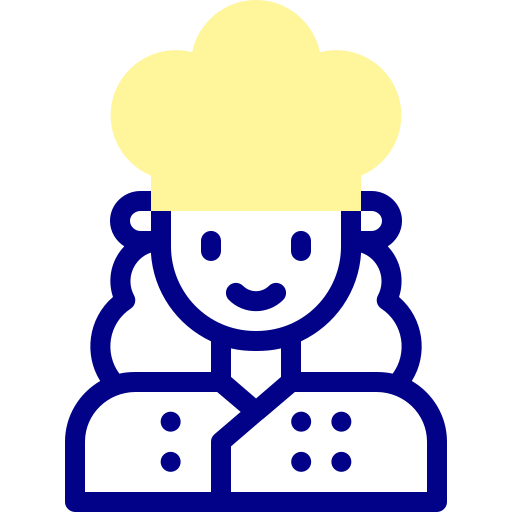 Chef Detailed Mixed Lineal color icon