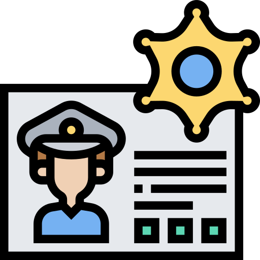 警察カード Meticulous Lineal Color icon
