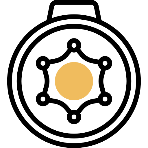 odznaka szeryfa Meticulous Yellow shadow ikona