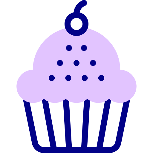 Cupcake Detailed Mixed Lineal color icon