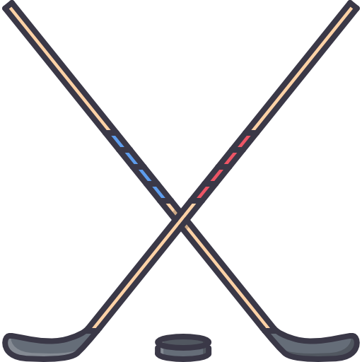 Hockey stick Coloring Color icon