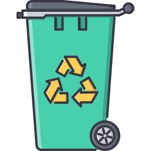 poubelle de recyclage Coloring Color Icône