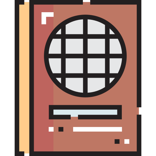 Заграничный пасспорт Detailed Straight Lineal color иконка